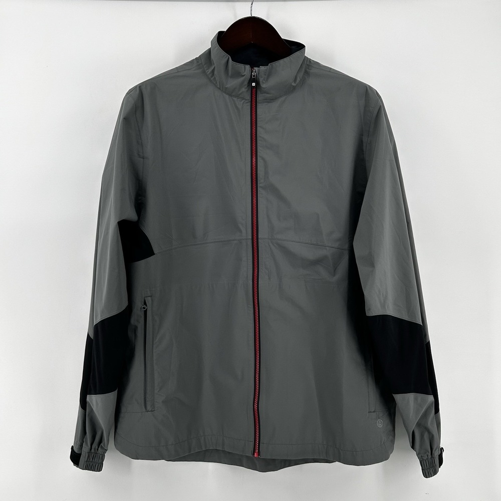 FootJoy FJ HydroLite X Rain Jacket Mens M Gray Black Waterproof Golf Sports NWOT